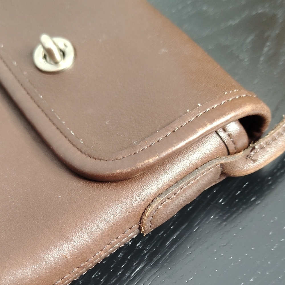 Vintage Coach 9049 Tango Leather Bag Mahogany Nickel Hardware Crossbody - Picture 8 of 15